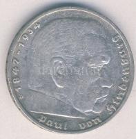 Német 3. Birodalom 1935A 5M Ag "Hindenburg" T:3+/3 k. ph