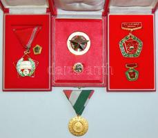 Szocialista kitüntetések: "A Vállalat Kiváló Brigádja" kitűzővel eredeti díszdobozban + "Kiváló Munkáért" eredeti díszdobozban + "A Kisipari Szövetkezet Kiváló Dolgozója" kitűzővel eredeti díszdobozban + "Kiváló Népművelő mellszalaggal T:1