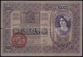 1918. 10.000K piros "Magyarország" körbélyegzővel T:IV