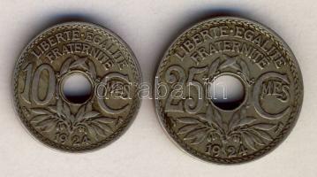 Franciaország 1924. 10c + 25c T:2