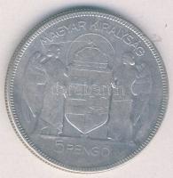 1930. 5P Ag "Horthy jobbra" T:3 ph.