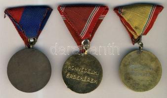 1964. Munkásőr Emlékérem mellszalaggal T:2 + 1960-as évek "Honvédelmi Érdemérem" 10év + 15...