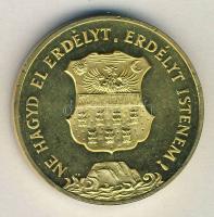 1989. "Erdély - Temesvár" aranyozott emlékérem T:PP
