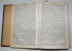 Károli féle Szent Biblia - Kőszeg, 1850 Reichard Ádolf, sérült egészbőr kötésben