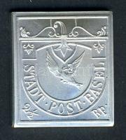 Svájc / Basel "Stadt Post Basel" 2 1/2Rp bélyeg Ag plakettje 10,4g T:1