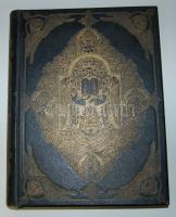 Díszes egészvászon kötésű, nagyméretű Károli Biblia, jó állapotban, de a belső fedlap hiányzik 27x35 cm