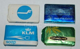 cca 1960 4 db eredeti csomagolású légitársasági szappan a világ különböző tájairól / 4 original airline-soaps from the 1960-s