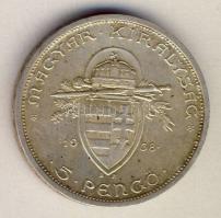 1938. 5P Ag "Szent István" T:2