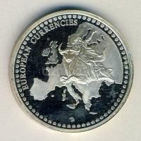 Németország 1990. "Európai valuták" Ag emlékérem  T:PP/ Germany 1990. European currencies Ag medallion T:PP