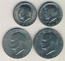 USA 1972,1972D 1$ "Eisenhower" (2x) T:3+ + 1972D 1/2$ "Kennedy" + 1973. 1/2$ &qu...