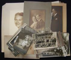 30 db klf keményhátú és normál fotó a századfordulóból és a későbbi időkből