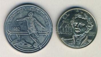 1982. 100Ft "Labdarúgó VB" T:BU + 1986. 100Ft "Fáy András" T:BU