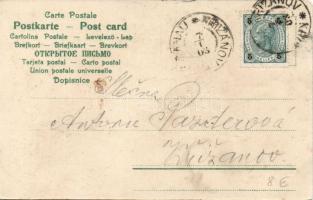 4 db litho üdvözlőlap 1901-1909