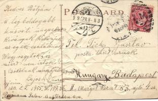 4 db litho üdvözlőlap 1901-1909