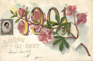 4 db litho üdvözlőlap 1901-1909