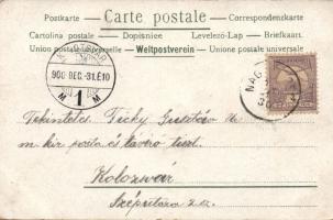 4 db litho üdvözlőlap 1901-1909