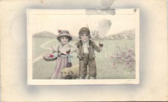 1909 4 db üdvözlőlap