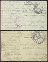 1915-1916 10 db képeslap tábori postával