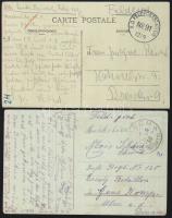 1915-1916 10 db képeslap tábori postával