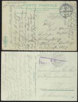 1915-1916 10 db képeslap tábori postával