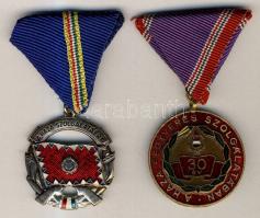 DN. "A Haza Fegyveres Szolgálatában" 30 év után + A "Haza Szolgálatáért Érdemérem" ezüst fokozata kitüntetések, mellszalaggal T:1-