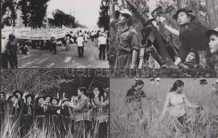 Dél Vietnámi kommunista hadsereg propagandalapok 8 darabos sorozat / South Vietnam communist gerillas propaganda cards set of 8