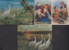 7 db modern 3 dimenziós lap / 3 dimension cards