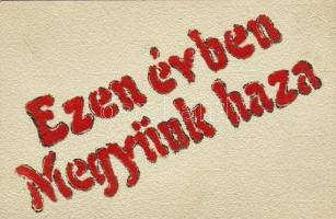 I. világháborús propagandalap "Ezen évben megyünk haza" relief T1/2