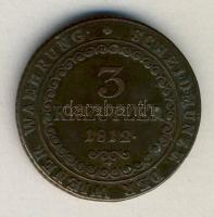 Ausztria/magyar verdejel 1812B 3Kr T:2