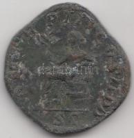 Római Császárság GORDIANUS III. 238-244. "PM TR P III COS PP - SC / Sitting Apollon" Sestertius (15.8g) T:2