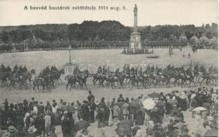 Baja honvéd huszárok eskütétele 1914. augusztus 6.