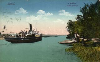 Siófok a Helka gőzhajóval, Divald és Monostory (fl)