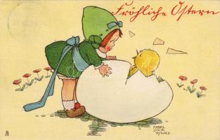 Üdvözlőlap: szignó: Lucie Attwell Litho T2/3