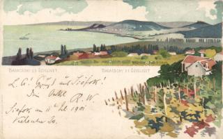 Badacsony és Szigliget litho (levágott)