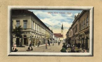 Baja Báró Eötvös utca Sternfeld Vilmos árucsarnokával (fa)