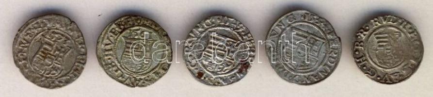 ~1550. 5db klf Habsburg dénár T:vegyes