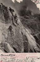 Tátra Lomnic peak, alpinists