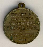 Német Birodalom/Császárság/Bajorország 1888. "Kraft und Arbeitsmaschinen Ausstellung zu München-Luitpold Prinzregent" emlékmedál T:2 /German Empire/Bayern 1888. "Kraft und Arbeitsmaschinen Ausstellung zu München-Luitpold Prinzregent" commemorative medal T:2