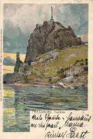 Pozsony Dévény hill litho  s: Raoul Frank