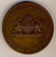 1935. "Dr. Sipőcz Jenő / Fővárosi Alkalmazottak Nemzeti Szövetsége" Br emlékérem (d=61mm) ...