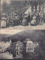 14 db régi városképes lap nagyrészt a Monarchia országaiból, közte lithok!  / 14 town-view cards