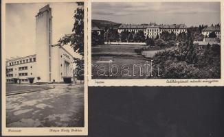 17 db jó minőségű, régi magyar városképes lap (Kolozsvár, Miskolc, Szolnok, Sopron, stb.) / 17 Hunga...
