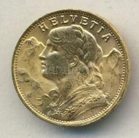 Svájc 1947B 20Fr Au "HELVETIA" 6,452g T:2+ apró ph