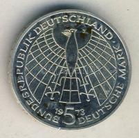 NSZK 1973. 5M Ag "Kopernikusz" T:1-