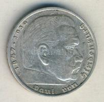 Német 3. Birodalom 1936F 5M Ag "Hindenburg" T:2/3+