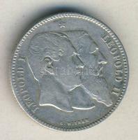 Belgium 1880. 2Fr Ag "I-II. Leopold" T:2/2-
