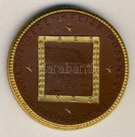 Német Birodalom/Weimari Köztársaság 1923. "Goethe emlékünnep" meisseni porcelán emlékérem aranyozva T:1-