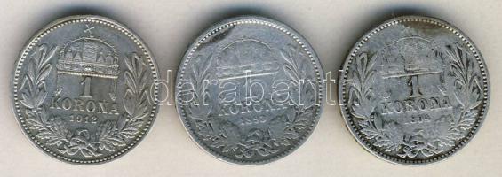 1893. 1K Ag + 1894. 1K Ag + 1912. 1K Ag T:2,3 ph.