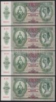 1936. 10P (4x) egymás utáni és egyugrású sorszámmal T:I
