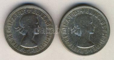 Ausztrália 1957-59. 1Fl Ag (2x) T:2-/3 ph